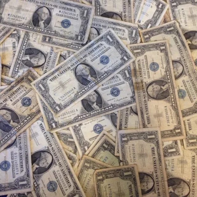 ✯1923-1957 One Dollar Note ✯ $1 Silver Certificate G-AU ✯ Bill Blue US Currency✯ 4