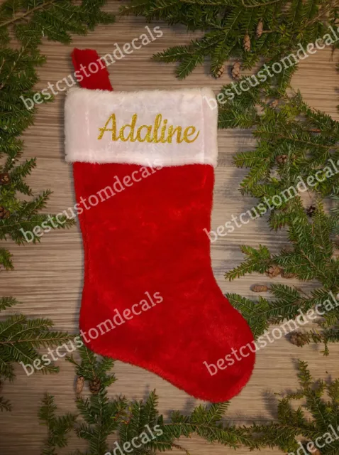 Personalized Christmas Stocking Plush 18" You chose font & color, free shipping