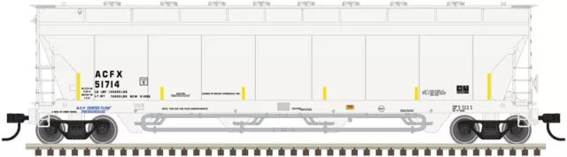 Atlas HO Scale Pressureaide Centerflow Hopper Solvay Chemicals/ACFX #59749