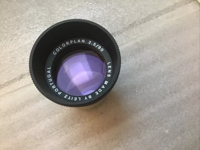 Leitz Lens Colorplan 2.5/90mm Projection Lens, Exc. Cond!  Made in Portugal?