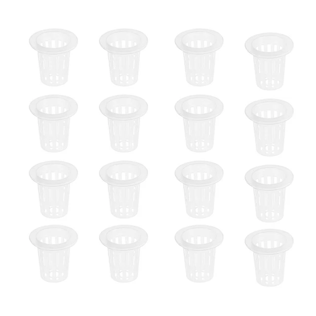 100 Pcs Plastic Flower Planter Hydroponic Cup Slotted Plastic Pot