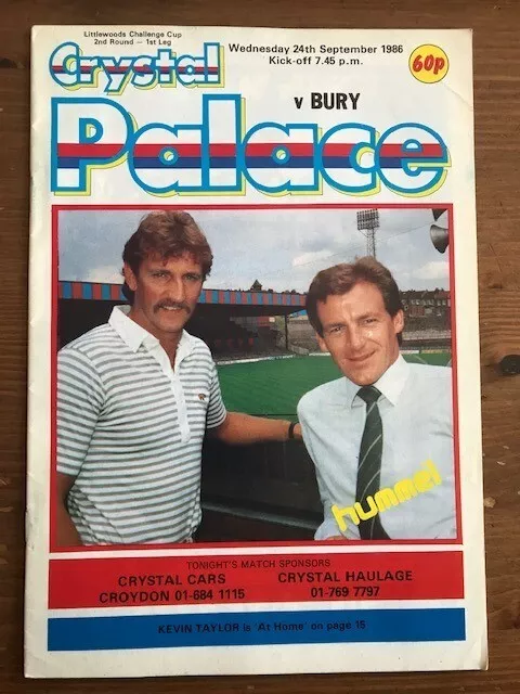 Crystal Palace v. Bury 1986/1987 FLC2 1st Leg - Very good