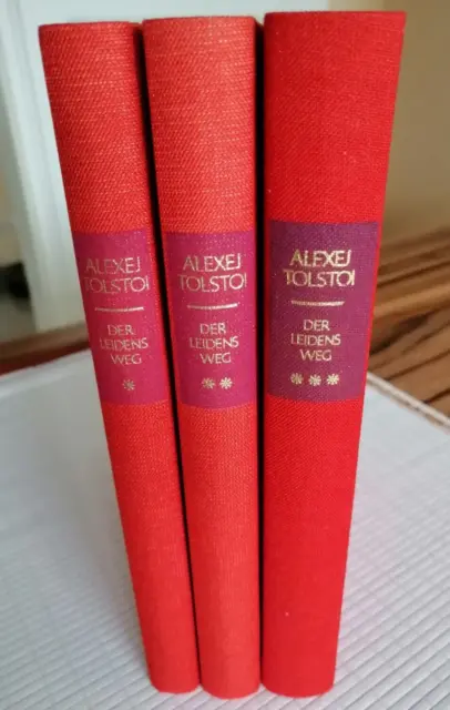 3 Bücher, Die Trilogie "Der Leidensweg", Alexej Tolstoi, 1. Auflage 1984-TOP