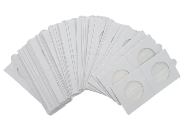 30 mm 2 x 2 Coin Holders Self-Adhesive Pack of 50