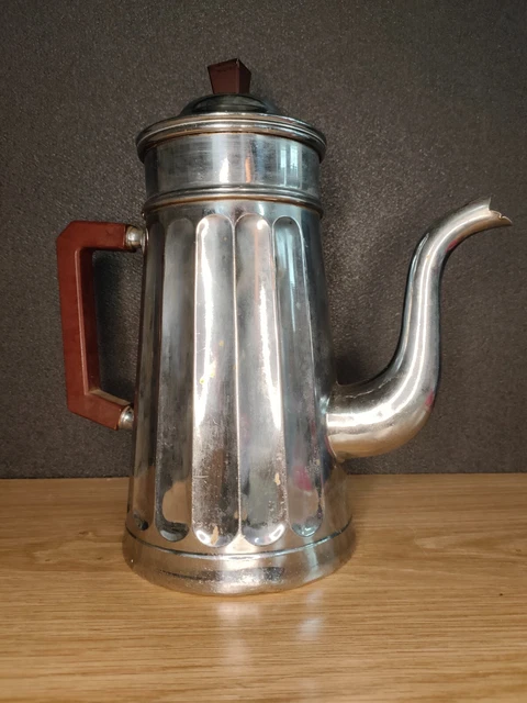 Grande Cafetière Ancienne TOURNUS UNIS France - Aluminium Pur - Poignée - Bon état
