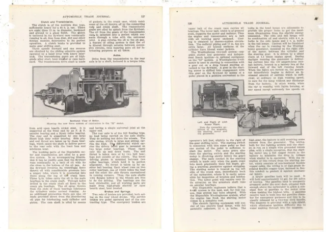 1914 Hupmobile Autos of Detroit 3 Pg. Story & Pics: 3 Models for the Year