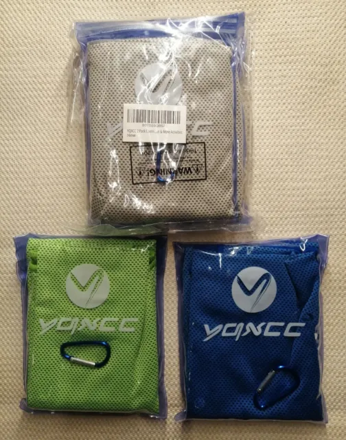 4 x YQXCC Cooling Towels (100X30cm) Cool Cold Towel, Soft Breathable £16rrp!!