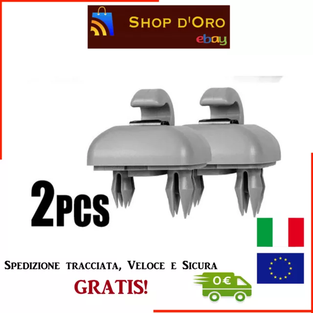 2 Pz Clip Gancio Parasole Per Audi A3 A4 A5 Q3 Q5 Tt S4 S5 Staffa Aletta Grigio