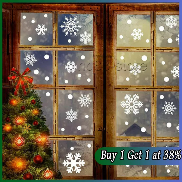 Snowflake Stickers Decorations Christmas Tree Charm Window Decoration Static PVC