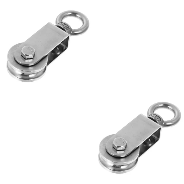 2 x sistema di sollevamento puleggia corda cavo traino puleggia gru