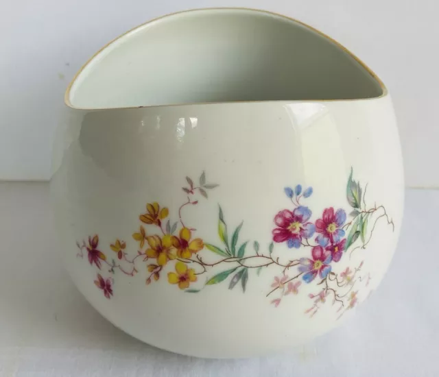 ROYAL KPM Krister Vintage German Porcelain Multi Floral Sugar Bowl RARE Antique