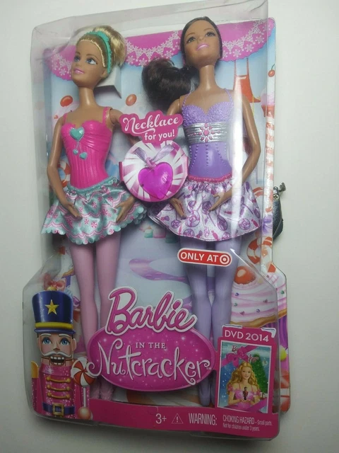 MATTEL BARBIE IN the Nutcracker Barbie and Theresa from 2014 DVD Bonus Necklace £23.92 - PicClick UK