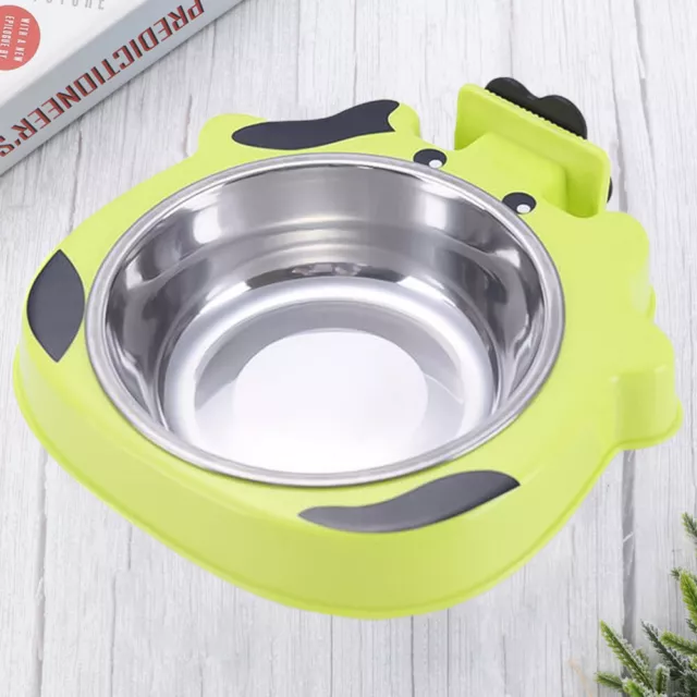 Crate Puppy Dish Stainless Steel Water Dispenser Pet Dog Bowl