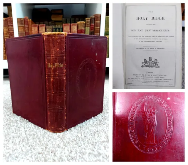 Late 19th century Holy Bible - Society for Promoting Christian Knowledge 1698