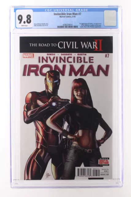 Invincible Iron Man #7 - Marvel Comics 2016 CGC 9.8 1st appearance of Tomoe. 1st