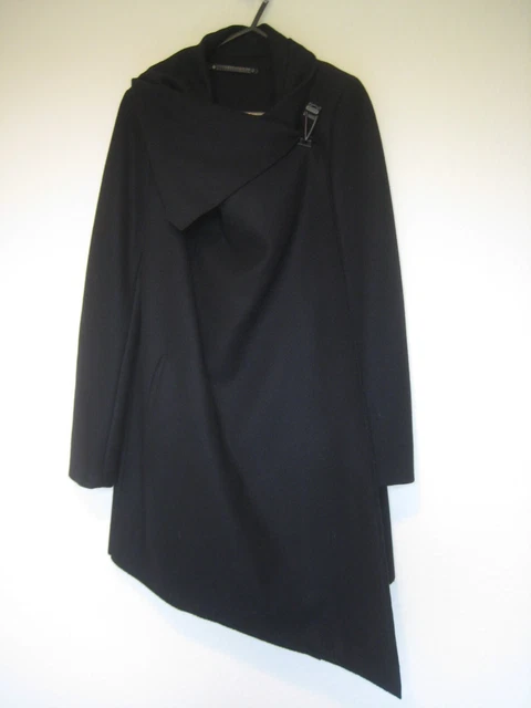 ALL SAINTS SIZE 2 Black Monument Eve Wool Blend Coat RRP 359 179.00 PicClick UK
