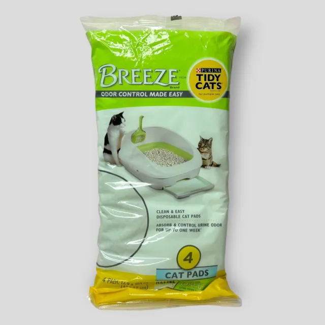 PURINA Tidy Cats Breeze Pads Refills 4 Count Package Disposable Odor Control