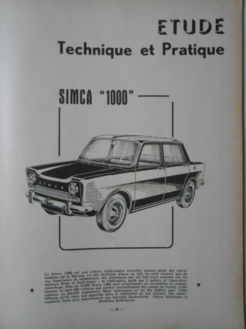 ► Revue Technique - Simca 1000 - 1962