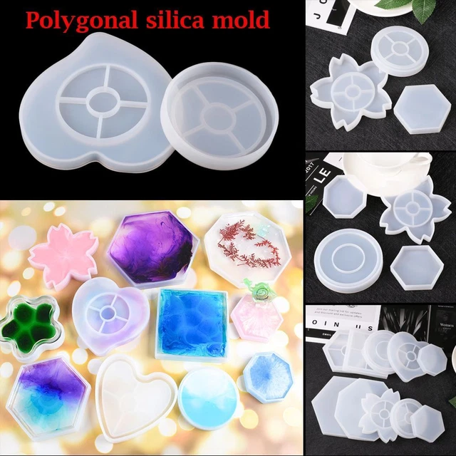 Résine époxy Moule en silicone Outil à gouttelettes de cristal Tapis de thé