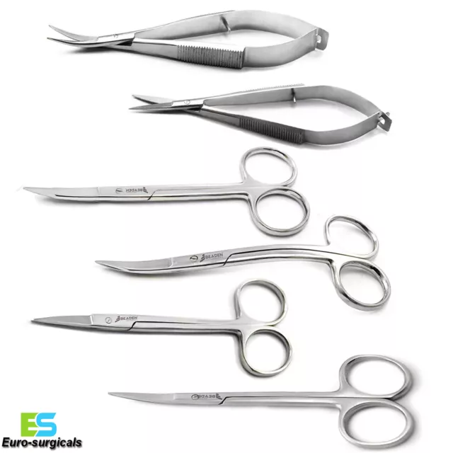 Surgical Operating Micro Eye Surgery Scissors Lab Medical Tissue Suturing Tools