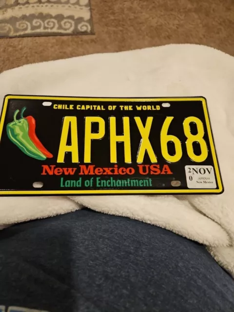 *License Plate, CHILE CAPITAL -New Mexico, Land of Enchantment, APHX68 - 2020