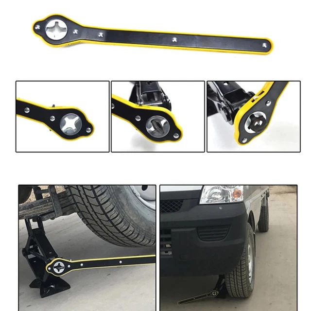 Labor-Saving Car Scissor Jack Ratchet Wrench Tire Wheel Lug Wrench Repair Tool