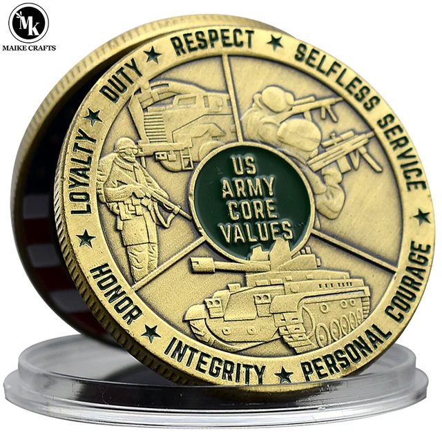 US ARMY CORE Values Challenge Coins Metal Crafts Military Commemorative ...