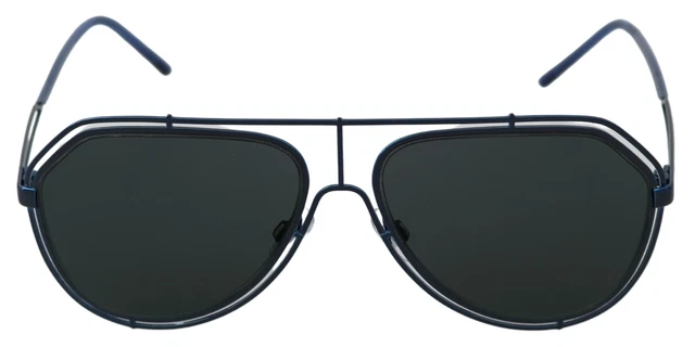 Dolce & Gabbana Blue Metal DG2176 Gray Lenses Pilot Aviator Sunglasses