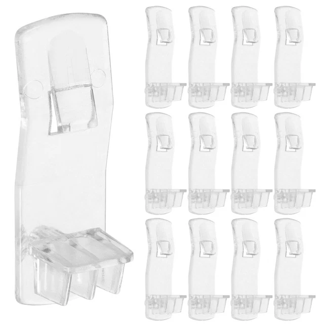 Ganci per luci da esterno, confezione da 30, ganci trasparenti con supporto adesivo impermeabile