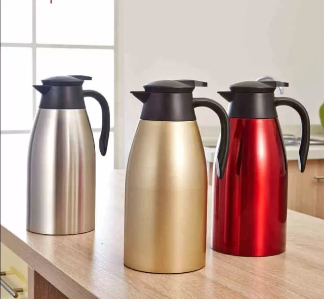 Caraffa Termica Thermos Caffè Acciaio Inox Capacità 1600 ml. Conserva L' aroma