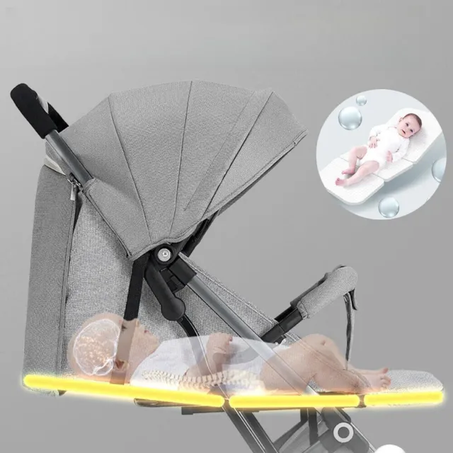 Baby Pram Double Travel Stroller Foldable Pushchair Kids Toddler Carry on Plane