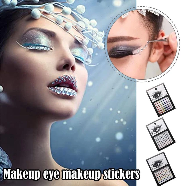 Gemme viso stick on gioielli 3D festival glitter cristalli strass M7D9