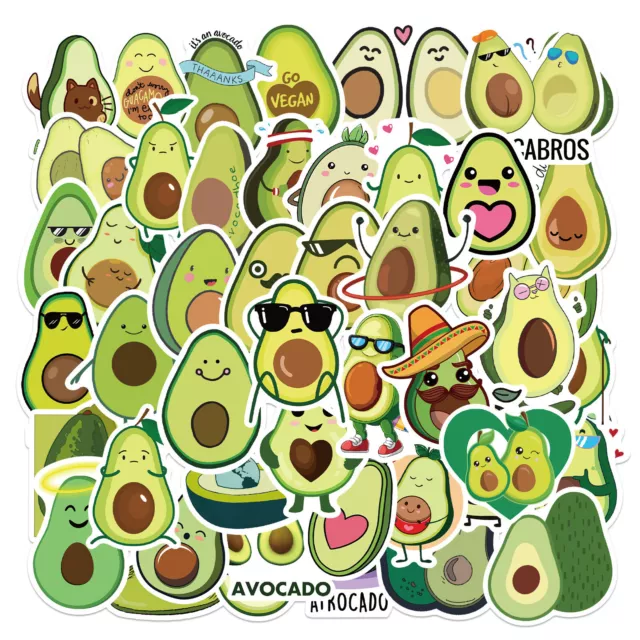 ⭐ 50 Piezas Mini Niños Pegatina / Mini Avocado Cartoon Style Stickerbomb Mix