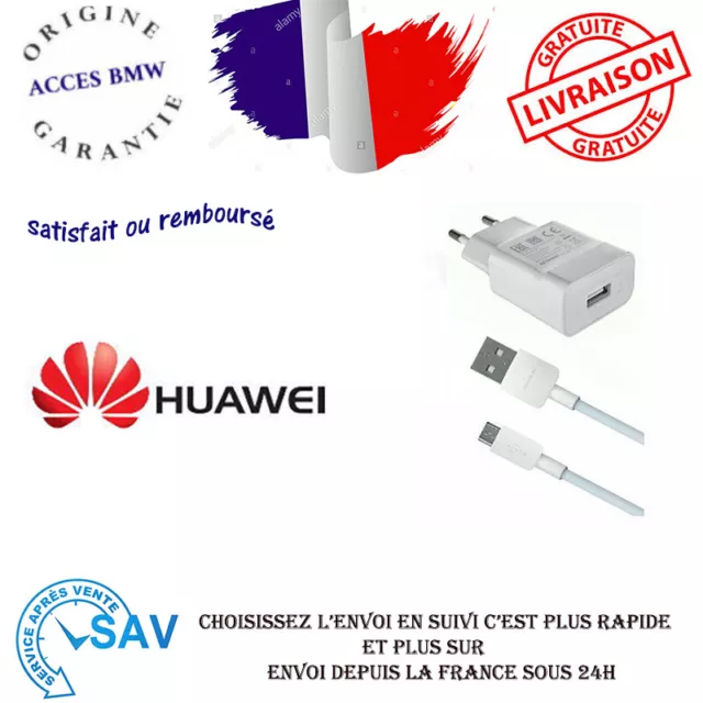 ORIGINAL Chargeu Secteur HUAWEI  Adaptateur et USB Cable Huawei Ascend G730
