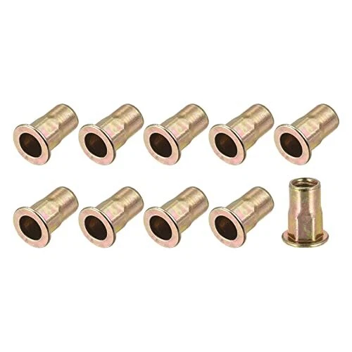 Rivet Nuts m5 100pcs Carbon Steel Half Hex Threaded Insert Nuts For Furniture