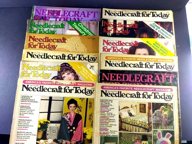 Needlecraft For Today Vintage 1980's Magazine Embroidery Sewing Crochet Knitting