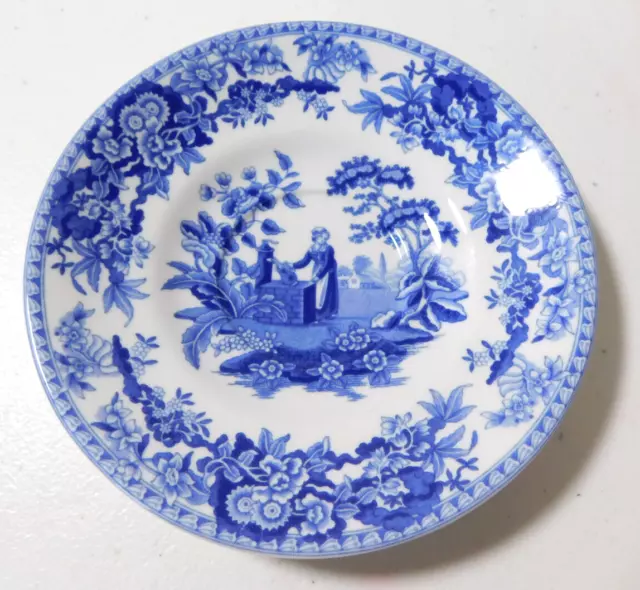 The Spode Blue Room Collection Girl At Well Georgian Series Saucer Only 5 5/8"