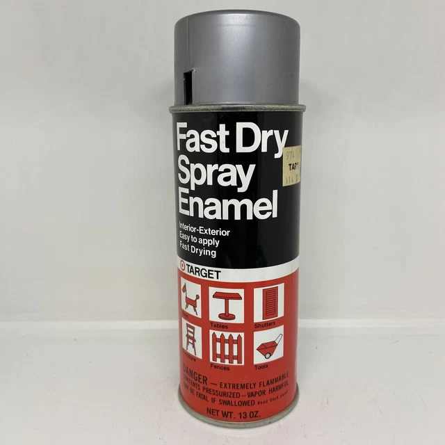 VINTAGE TARGET FAST Dry Enamel CHROME ALUMINUM T9903 Spray Paint Can