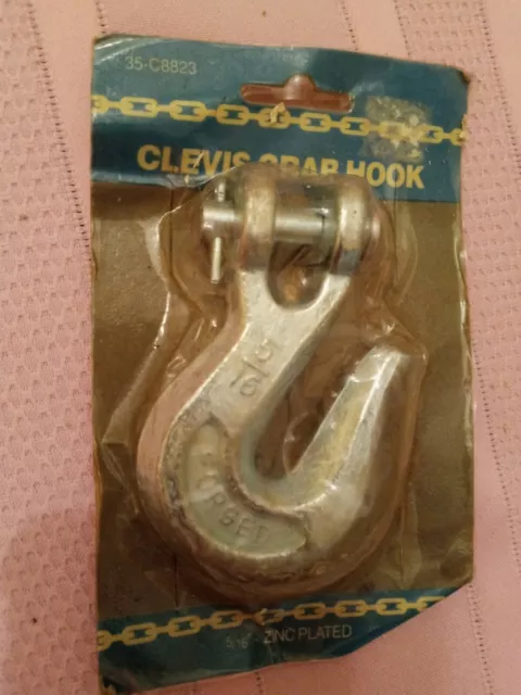 Clevis Hook Zinc Plated 5/16" Working Load Limit 1200 Lbs