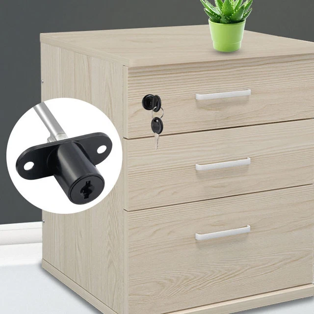 Serratura in lega di zinco solido per piedistalli da scrivania e armadietti 16 mm/19 mm