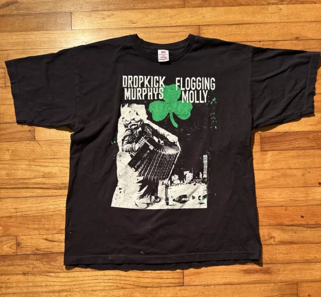 Dropkick Murphys Flogging Molly 2018 Summer Tour Concert T-Shirt Black XL Tee