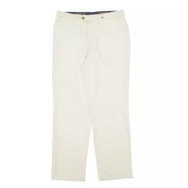 MCGREGOR Mens Chino Trousers Cream Regular Straight W34 L32