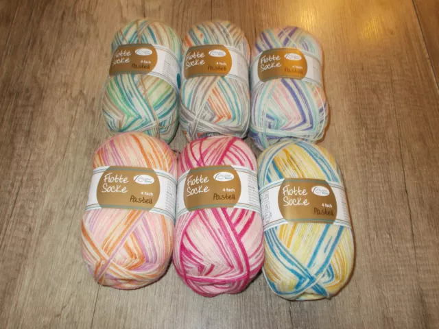Rellana Flotte Socke Pastell - 4fach Sockenwolle - 100g - Stricken