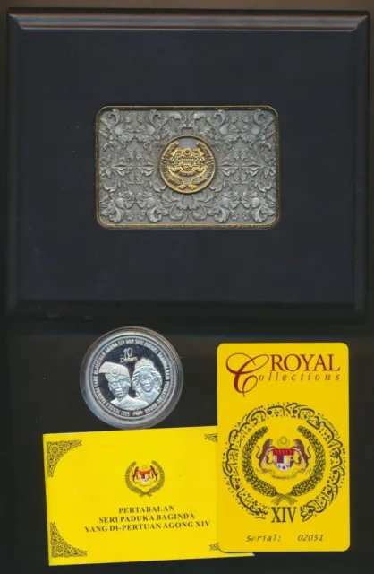 Malaysia: 2012 10 Dirham Silver Proof Royal Collection Pertabalan Agong XIV