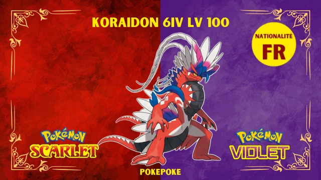 Pokémon Écarlate FR Nintendo Switch - Lot De 24 Starter Shiny Évolution 3, 6IV, Niveau 100 + Master Ball