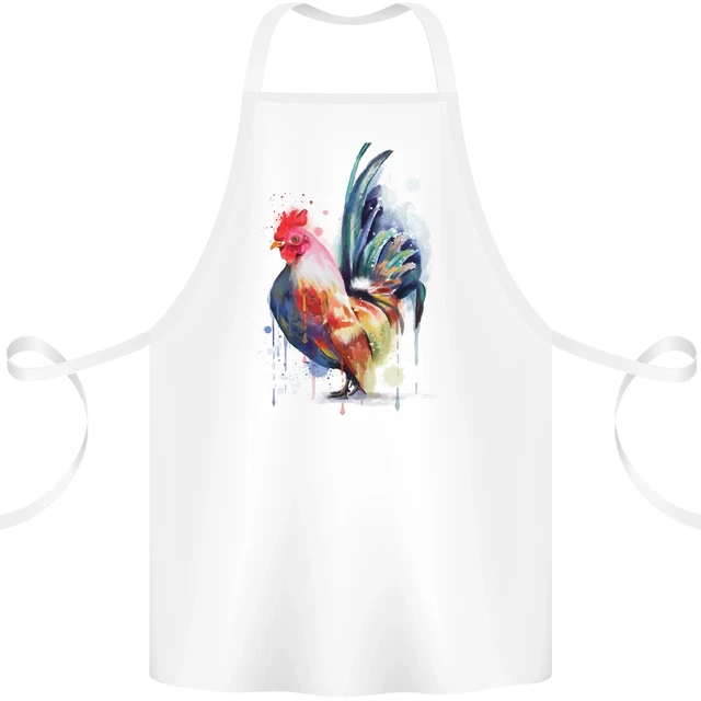 Un Pollo Acquerello Grembiule Di Cotone 100% Organico