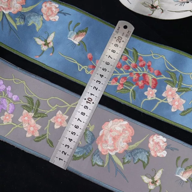 Cinta de cortina de hanfu bordado floral chino hágalo usted mismo artesanías