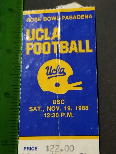 USC Trojans vs UCLA Bruins Ticket Stub 11/19/88 Troy Aikman! HOF