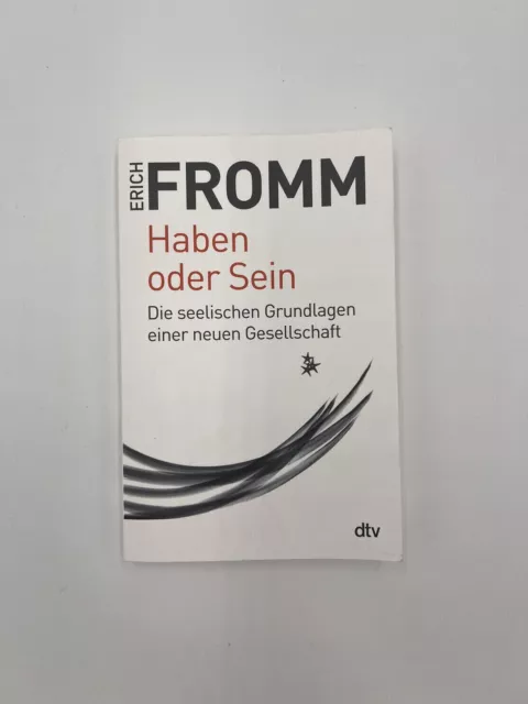 Buch Erich Fromm Haben oder Sein Gesellschaft neuw