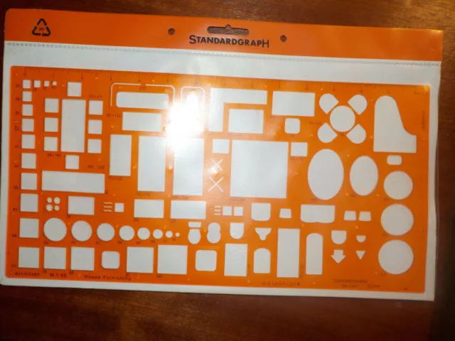 MÖBELSCHABLONE M 1:50 Architekt STANDARDGRAPH Zeichentechnik Art.No. 7343    30